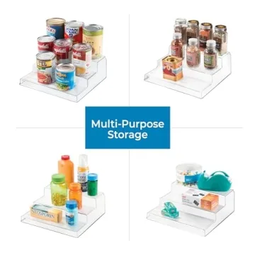 iDesign Recycled Plastic 3-Tier Spice Rack for Organizing