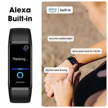 LIVIKEY Activity Fitness Tracker Compatible with Alexa Built-in, Heart Rate, Blood Oxygen, Sleep Monitor, Fitness Watch with Pedometer, IP68 Swimming Waterproof, Smart Watch with Step Tracker