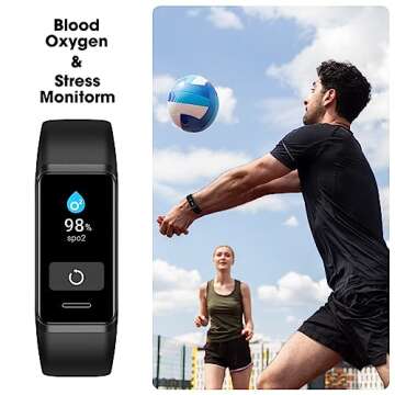 LIVIKEY Activity Fitness Tracker Compatible with Alexa Built-in, Heart Rate, Blood Oxygen, Sleep Monitor, Fitness Watch with Pedometer, IP68 Swimming Waterproof, Smart Watch with Step Tracker