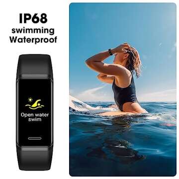 LIVIKEY Activity Fitness Tracker Compatible with Alexa Built-in, Heart Rate, Blood Oxygen, Sleep Monitor, Fitness Watch with Pedometer, IP68 Swimming Waterproof, Smart Watch with Step Tracker