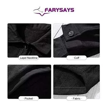 FARYSAYS Women's Shacket Lightweight Jacket with Pockets