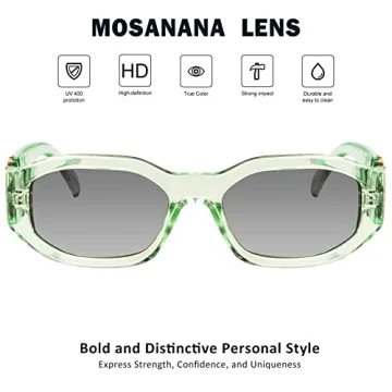 Trendy Mosanana Women’s Sunglasses - Vintage Rectangular Style