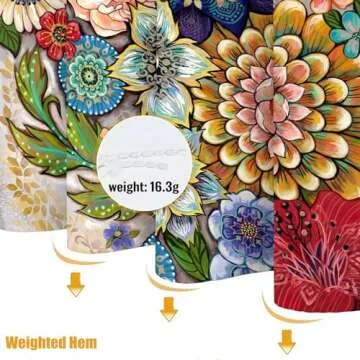 Neasow Boho Floral Shower Curtain - Vibrant 72"x72" Design