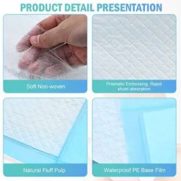 Timoo 100 PCS Disposable Changing Pads – Premium Leak-Proof Mat for Baby Care