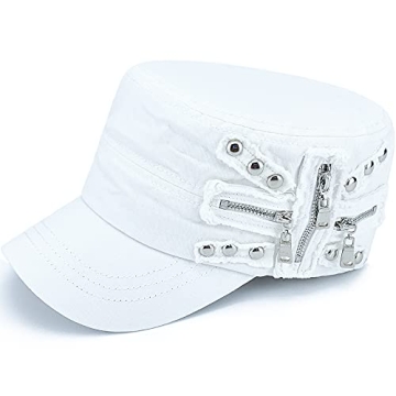 Stylish Adjustable Flat Top Military Hat for All