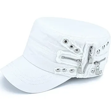 Stylish Adjustable Flat Top Military Hat for All