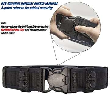 Dotacty Duty Belts for Law Enforcement Policeman Cop Security Correctional Officer 2.25 inch Nylon Utility Belt Patrol Work EDC Tactical Gear Belt M