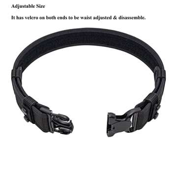 Dotacty Duty Belts for Law Enforcement Policeman Cop Security Correctional Officer 2.25 inch Nylon Utility Belt Patrol Work EDC Tactical Gear Belt M