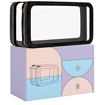 Elegant Small Clear Makeup Bag Organizer for Travel and Beauty