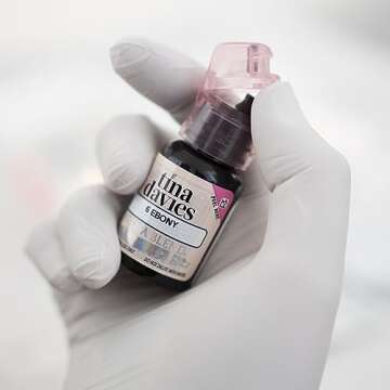 Tina Davies Professional X Perma Blend Brow Pigment - Permanent Eyebrow Makeup - Colours Heal True to Tone - High Retention - Ebony, 1/2oz