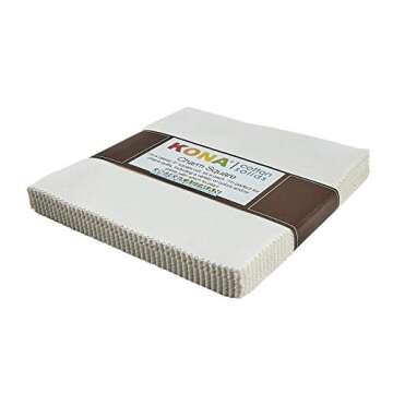 Kona Cotton Snow Charm Squares: Premium 100% Cotton Fabric Squares for Versatile Projects