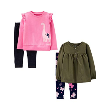 Carter's 4-Piece Dino Playwear Set for Baby Girls