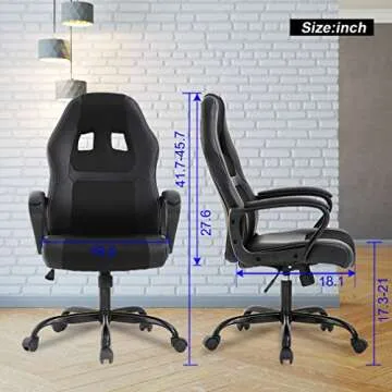 Affordable Ergonomic Gaming Chair with Lumbar Support