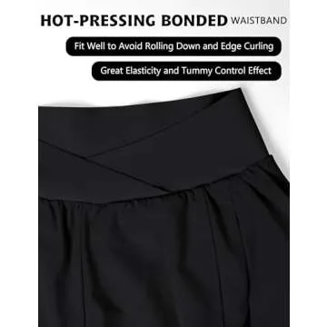 Blooming Jelly Women's Stretchy Workout Shorts with Zippers