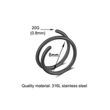 Goenjoy Stylish Double Nose Hoop Ring for Women