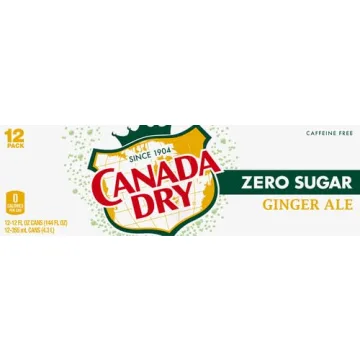 Canada Dry Zero Sugar Ginger Ale Pack of 12 Cans