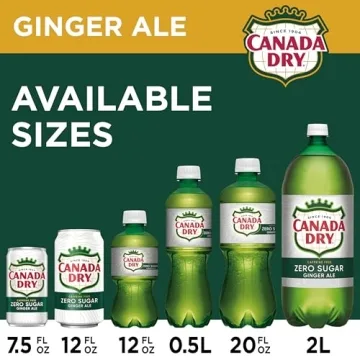 Canada Dry Zero Sugar Ginger Ale Pack of 12 Cans