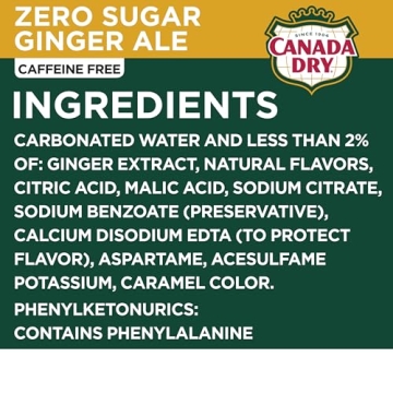 Canada Dry Zero Sugar Ginger Ale Pack of 12 Cans