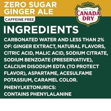 Canada Dry Zero Sugar Ginger Ale Pack of 12 Cans