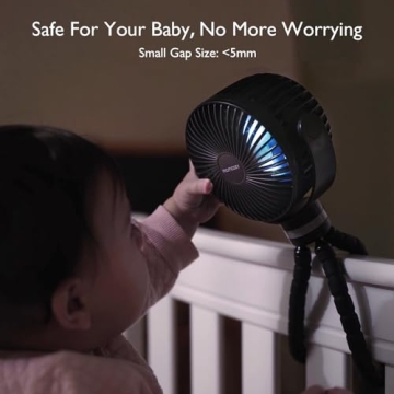Momcozy Portable Stroller Fan with 27H Battery Life
