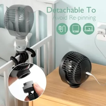 Momcozy Portable Stroller Fan with 27H Battery Life