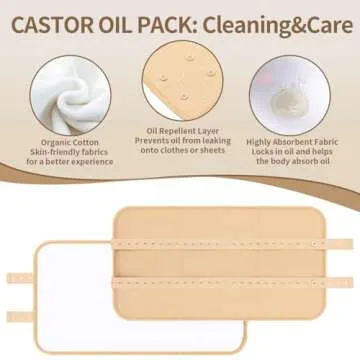 Uminyoo 8pcs Castor Oil Pack Wrap for Pain Relief
