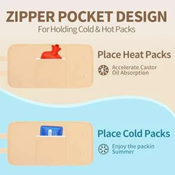 Uminyoo 8pcs Castor Oil Pack Wrap for Pain Relief