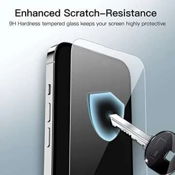 JETech Full Coverage Screen Protector for iPhone 14 Pro Max