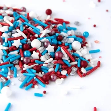 Sweets Indeed Red White Blue Sprinkles for Baking