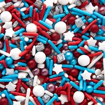 Sweets Indeed Red White Blue Sprinkles for Baking