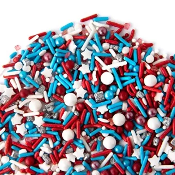 Sweets Indeed Red White Blue Sprinkles for Baking