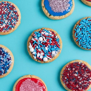 Sweets Indeed Red White Blue Sprinkles for Baking