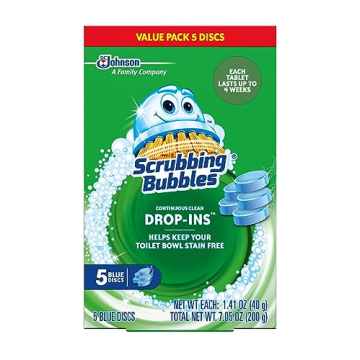 Scrubbing Bubbles Toilet Bowl Tablets - 4 Weeks Stain Protection, 5 Count