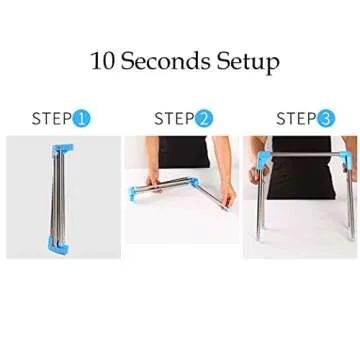 CLESUZ Mini Garment Rack for Easy Travel and Laundry