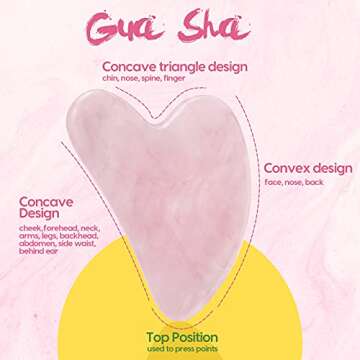 Femometer Jade Roller, Gua Sha Set, Facial Roller Massage Tool 100% Natural Rose Quartz for Face, Eyes, Neck, Skincare Beauty, Relieve Fine Lines and Wrinkles and Body Muscle Relaxing