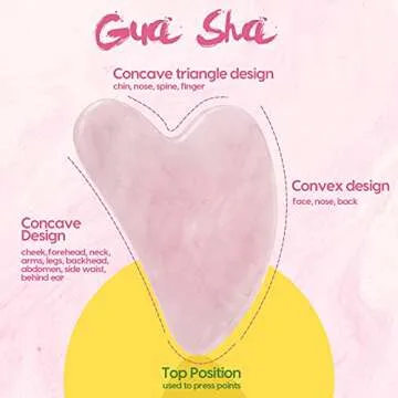 Femometer Jade Roller, Gua Sha Set, Facial Roller Massage Tool 100% Natural Rose Quartz for Face, Eyes, Neck, Skincare Beauty, Relieve Fine Lines and Wrinkles and Body Muscle Relaxing