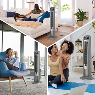 Lasko 42 Inch Wind Curve Tower Fan with Ionizer and Remote