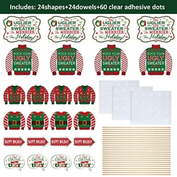 Holiday Ugly Sweater Party Decorations - 24 Cutouts