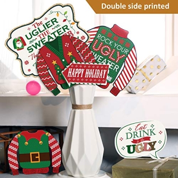 Holiday Ugly Sweater Party Decorations - 24 Cutouts