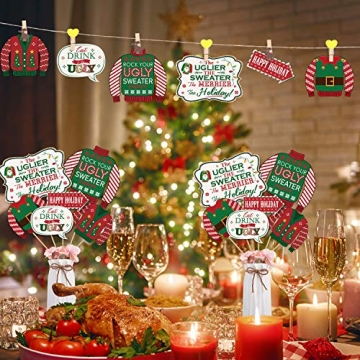 Holiday Ugly Sweater Party Decorations - 24 Cutouts