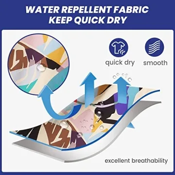 MaaMgic Mens Swim Trunks Retro 4 Way Stretch Quick Dry