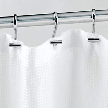 iDesign Satin Metal T-Bar Shower Curtain Hooks Set of 12