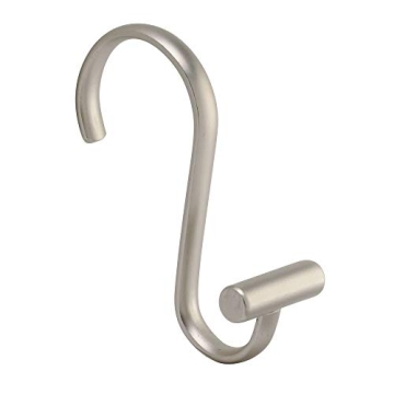 iDesign Satin Metal T-Bar Shower Curtain Hooks Set of 12