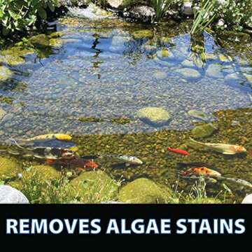 CrystalClear ClarityMax, All-in-One Pond Clarifier Treatment, All-Natural Beneficial Bacteria & Enzymes Provide Max Clarity, Koi Fish & Pet Safe, Algae Stain Remover, Crystal Clear Water Garden 6LB