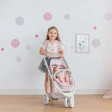 Olivia's 2-in-1 Baby Doll Stroller with Adjustable Handle