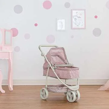 Olivia's 2-in-1 Baby Doll Stroller with Adjustable Handle