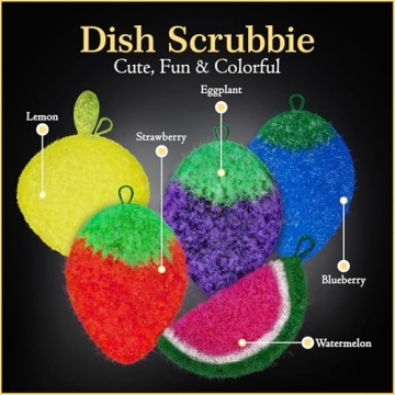 Dish Scrubber Variety Pack (5 Pcs) – Long Lasting, Non-Scratch, Odorless & Reusable Pot Scrubber for Kitchen, Bathroom, and Floor – Big & Durable Alternative to Rags and Sponges