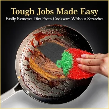 Dish Scrubber Variety Pack (5 Pcs) – Long Lasting, Non-Scratch, Odorless & Reusable Pot Scrubber for Kitchen, Bathroom, and Floor – Big & Durable Alternative to Rags and Sponges