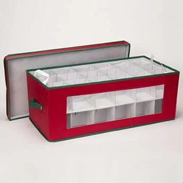 Household Essentials Large Ornament Storage Box for Christmas