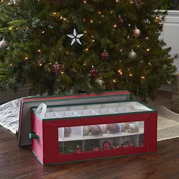 Large Christmas Ornament Storage Box - Holds 36 Ornaments
